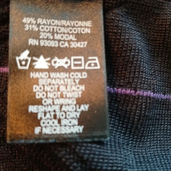 Nic & Zoe Flashing Lights midi dress 1X black purple NWT - Picture 3 of 10